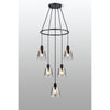 Essington 5 Drop Ring Pendant with Smoke Fade Glass Shades