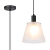 Essington 23cm Single Drop Pendant with Frosted White Glass Shade