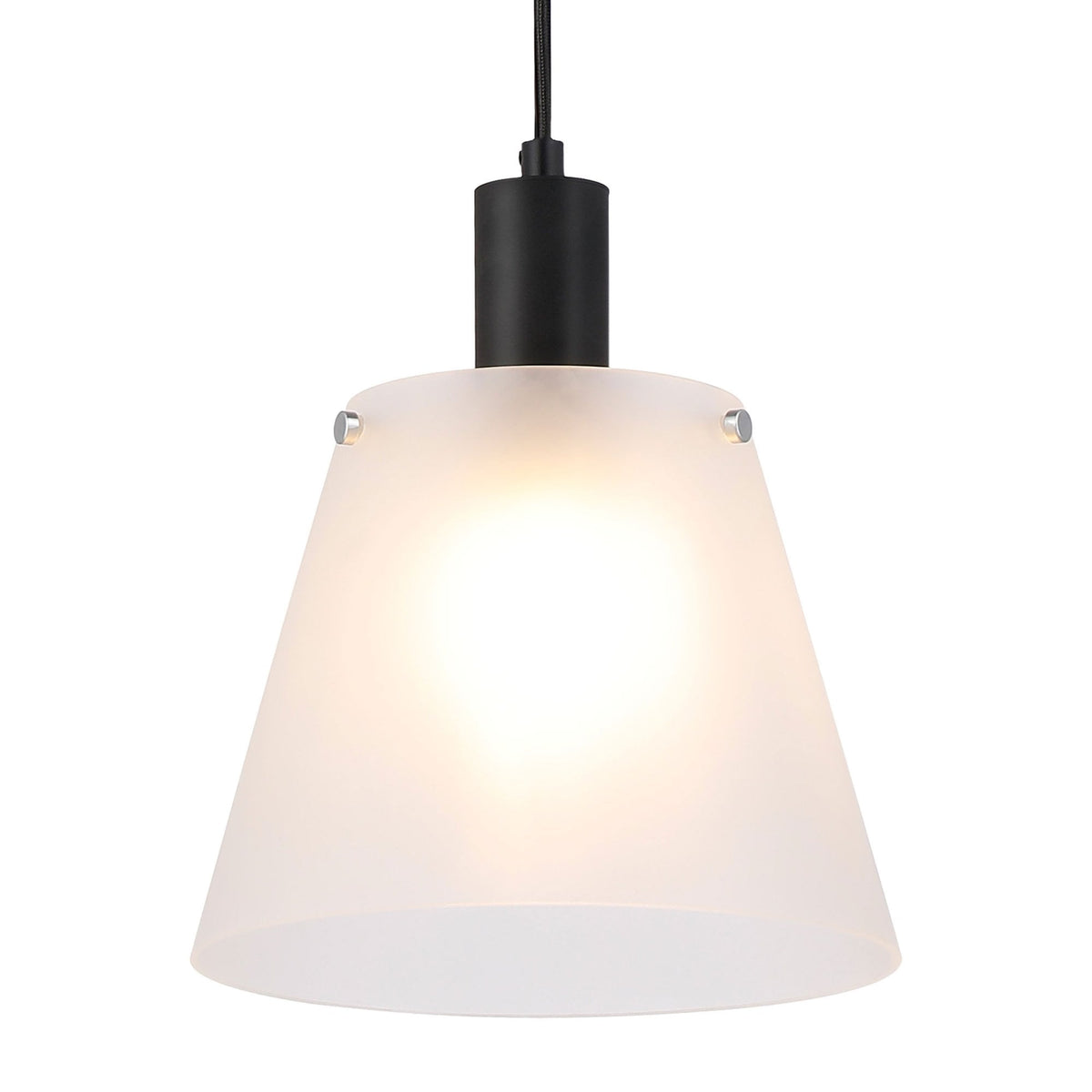 Essington 23cm Single Drop Pendant with Frosted White Glass Shade