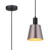 Essington 16cm Single Drop Pendant with Brown and Copper Metal Shade