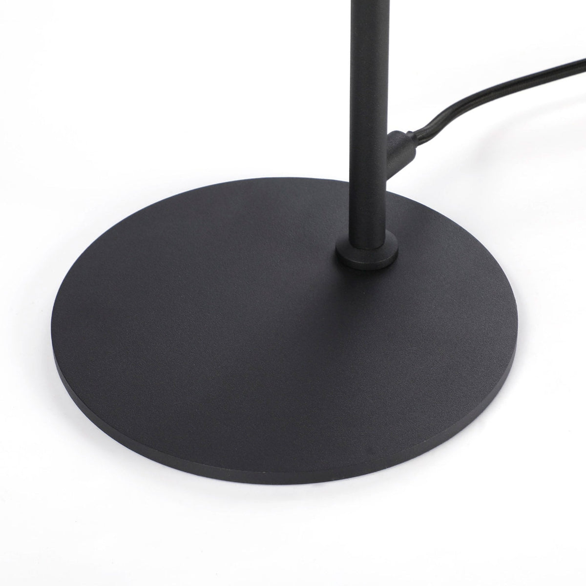 Essington Adjustable Floor Lamp with Sand Black and Gold Metal Shade