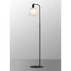 Essington Adjustable Floor Lamp with Frosted White Glass Shade
