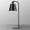 Essington Adjustable Table Lamp with Sand Black and Gold Metal Shade