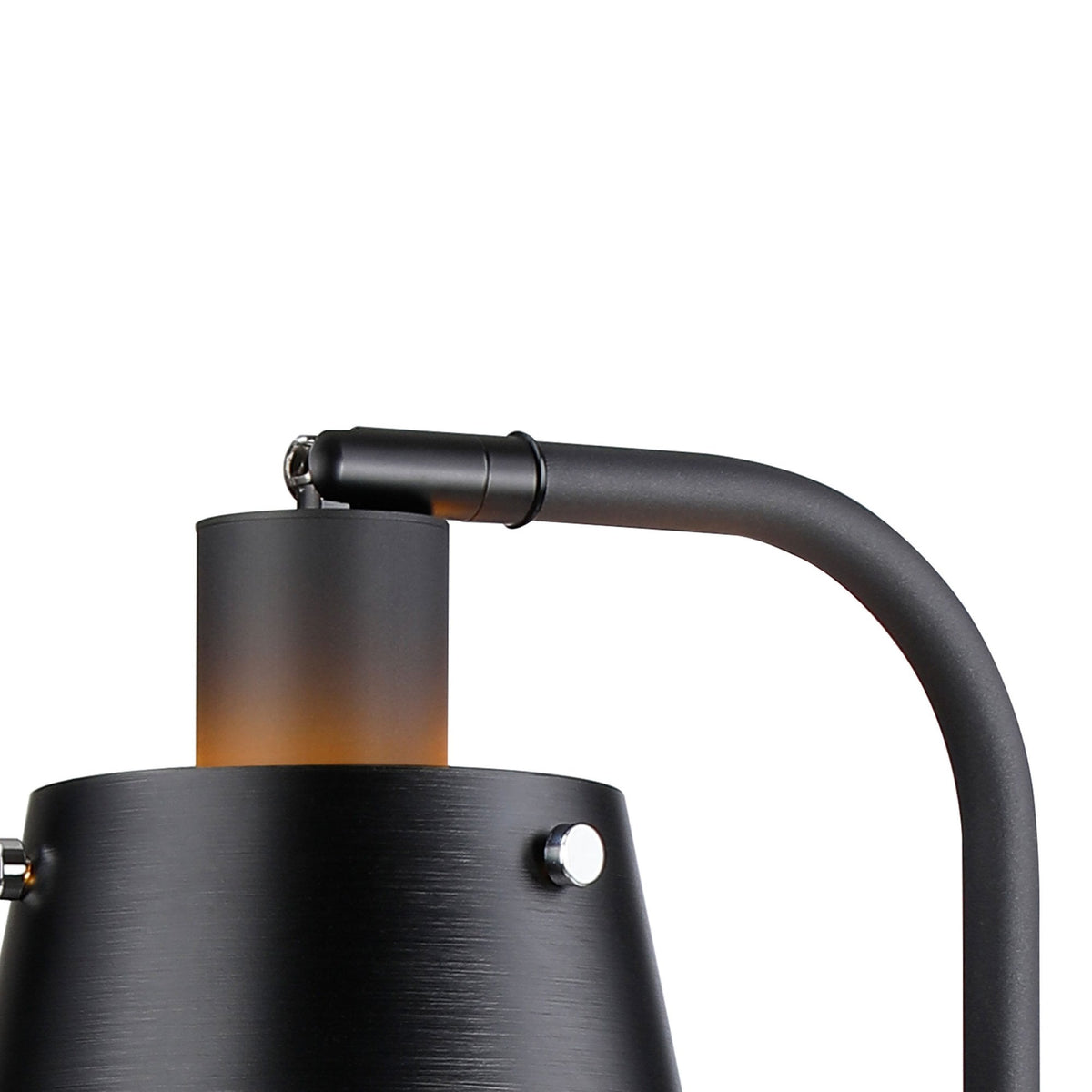 Essington Adjustable Table Lamp with Sand Black and Gold Metal Shade