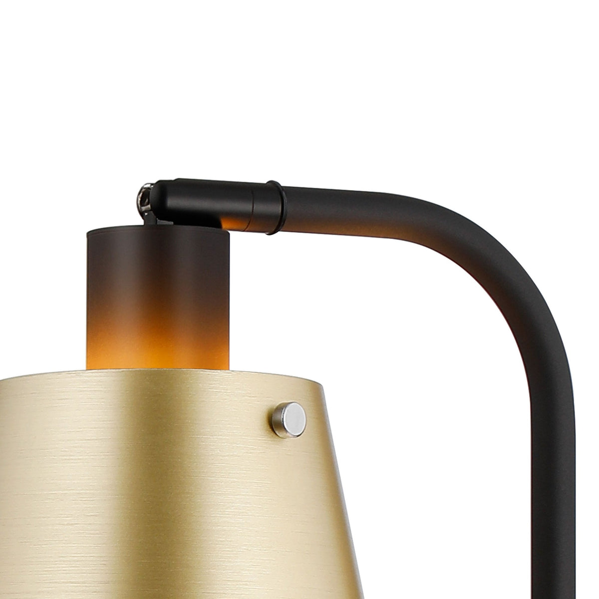 Essington Adjustable Table Lamp with Brass and Gold Metal Shade