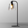 Essington Adjustable Table Lamp with Smoke Fade Glass Shade