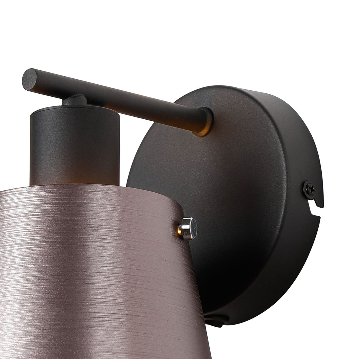Essington Switched Wall Light with Brown and Copper Metal Shade