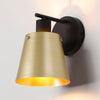Essington Switched Wall Light with Brass and Gold Metal Shade