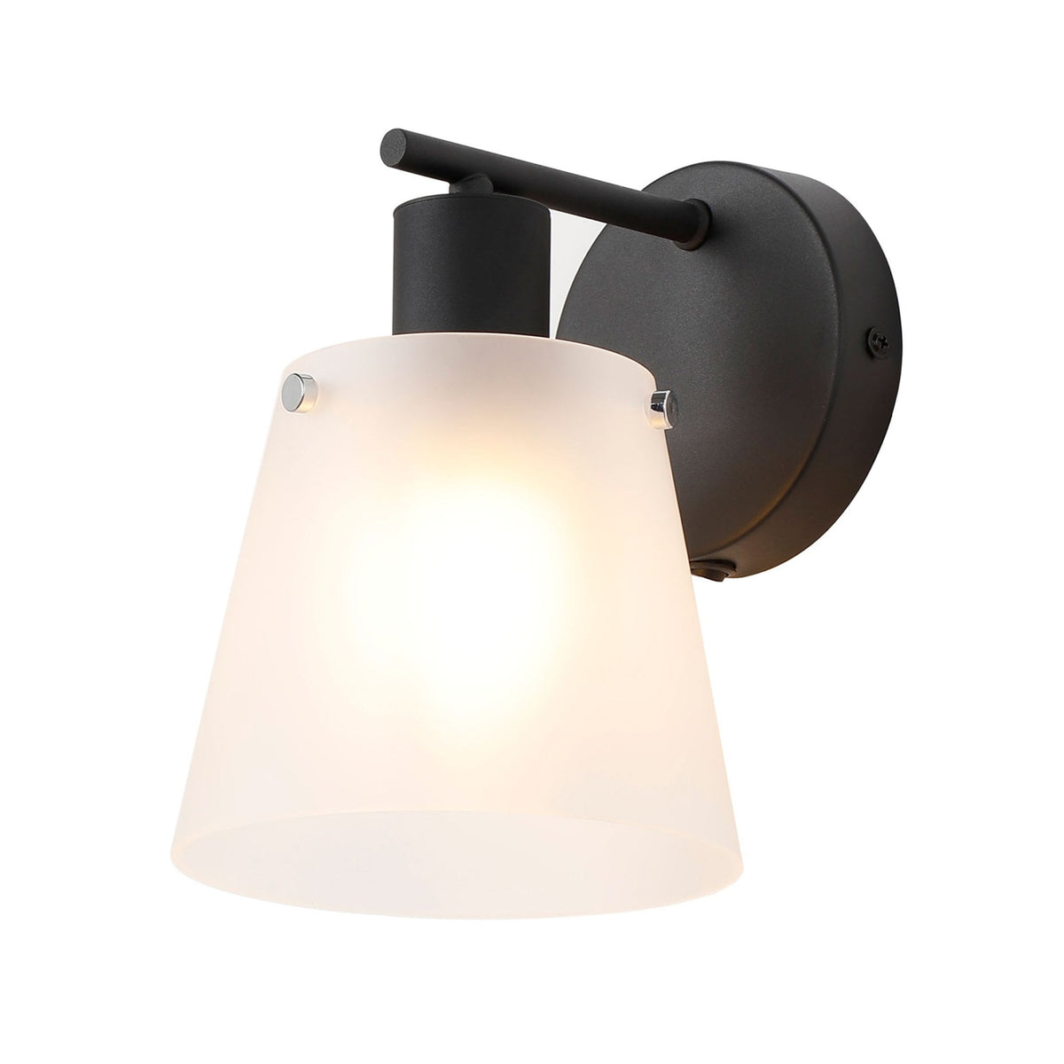 Essington Switched Wall Light with Frosted White Glass Shade