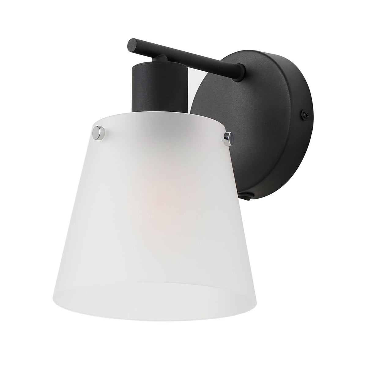 Essington Switched Wall Light with Frosted White Glass Shade