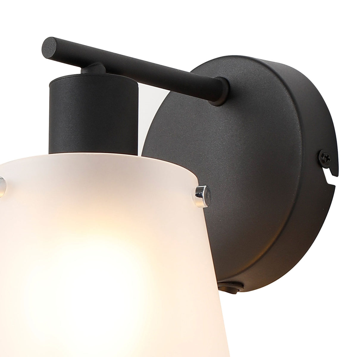 Essington Switched Wall Light with Frosted White Glass Shade