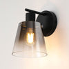 Essington Switched Wall Light with Smoke Fade Glass Shade