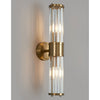 Caistor IP44 Up & Down Wall Light in Gold with Clear Crystal Rods