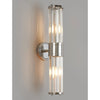 Caistor IP44 Up & Down Wall Light in Polished Chrome with Clear Crystal Rods