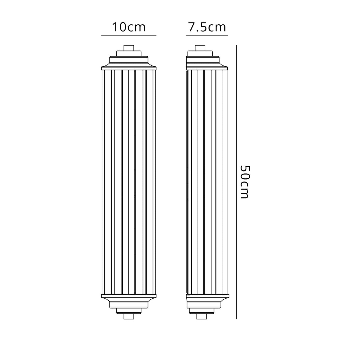 Caistor Flush IP44 Wall Light in Antique Brass with Clear Crystal Rods