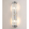 Caistor Flush IP44 Wall Light in Polished Chrome with Clear Crystal Rods