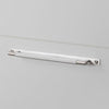 Linear Knurled Medium Pull Bar Cabinet Handle With Back Plate In Solid Steel