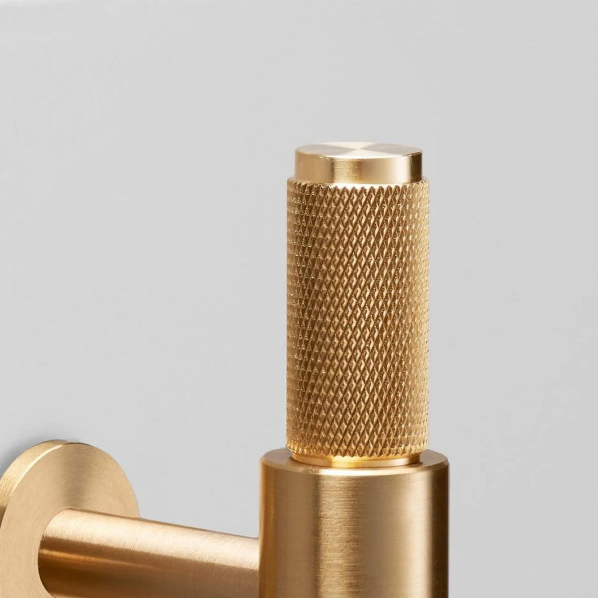 Knurled T-Bar Cabinet Handle In Solid Brass