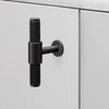Knurled T-Bar Cabinet Handle In Smoked Bronze