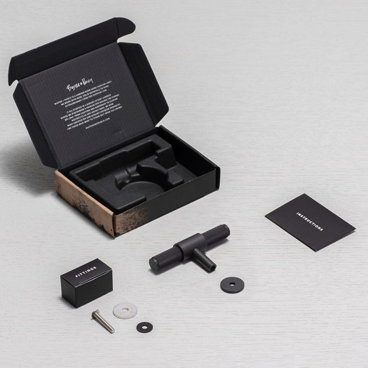 Knurled T-Bar Cabinet Handle In Smoked Bronze