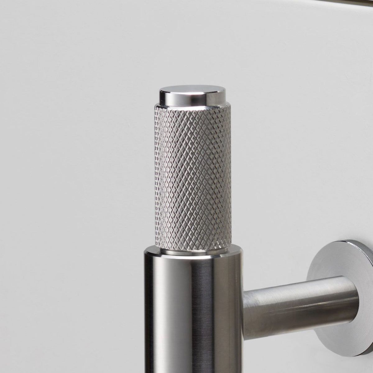 Knurled T-Bar Cabinet Handle In Solid Steel