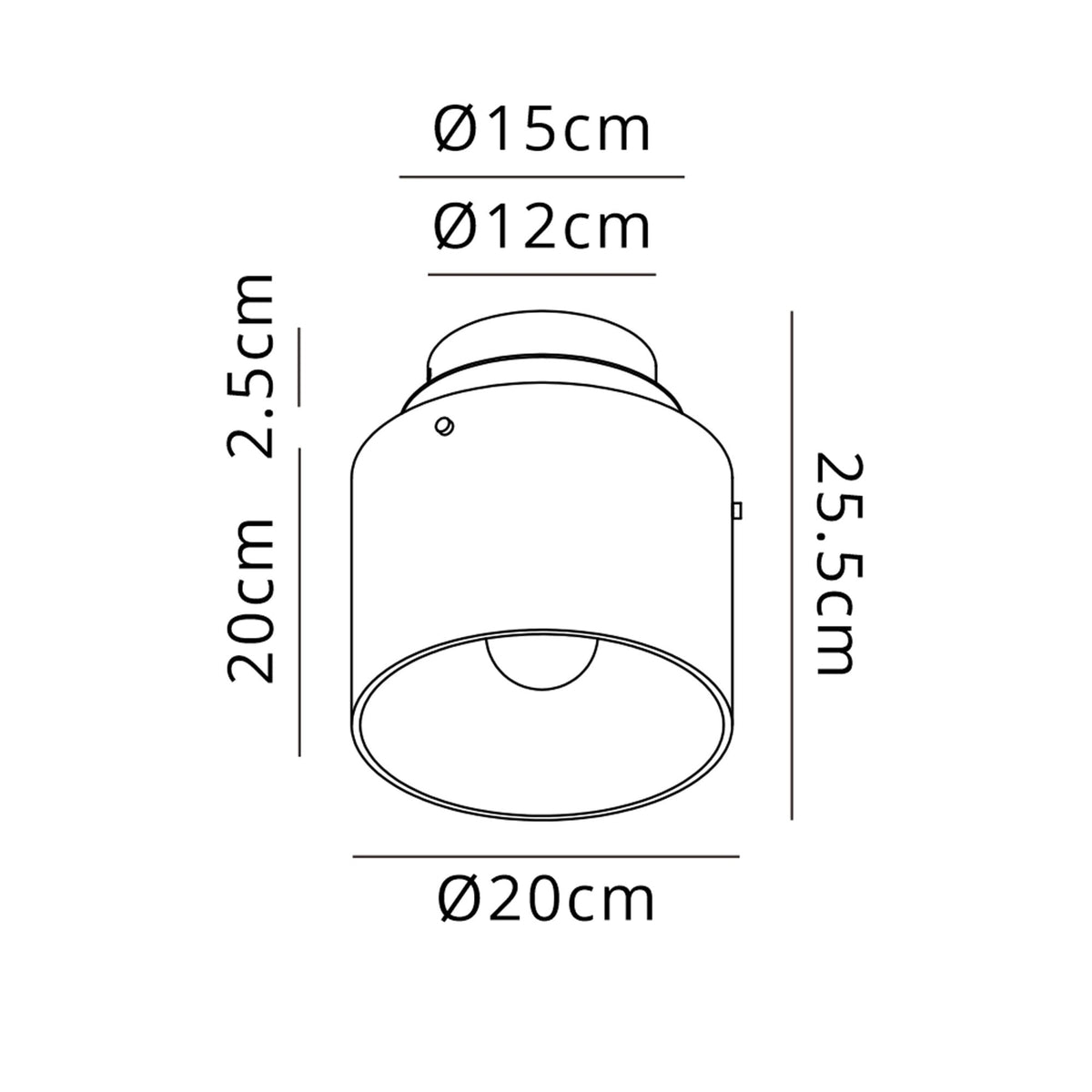 Belstone Round Flush Ceiling Light in Mocha with Smoke Fade Glass