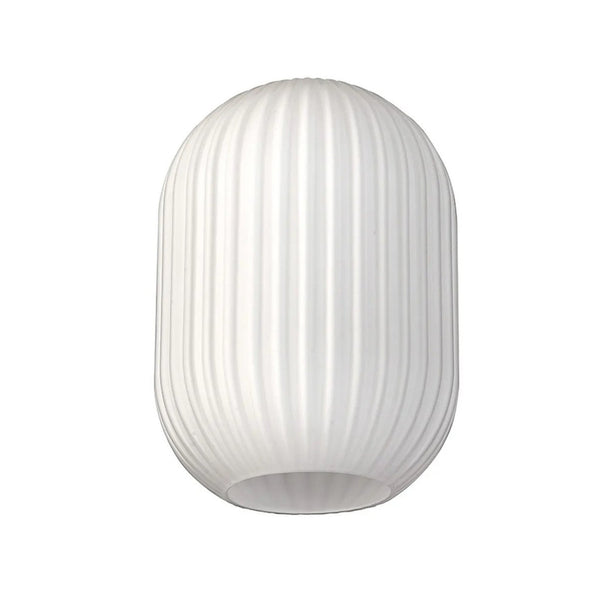Atherington 14cm Almond Opal Ribbed Glass Shade