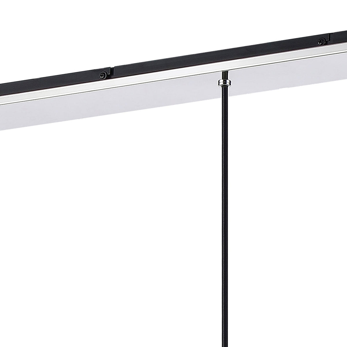 Belstone Triple Linear Pendant in Black & Chrome with Amber Fade Glass