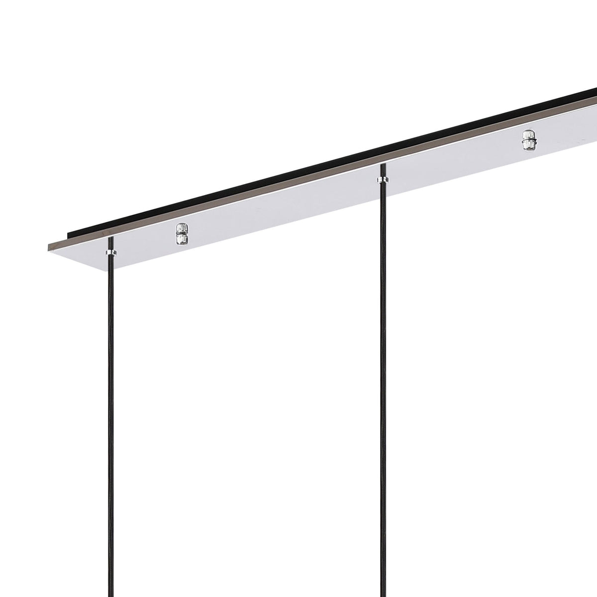 Belstone 4 Drop Linear Pendant in Black & Chrome with Amber Fade Glass