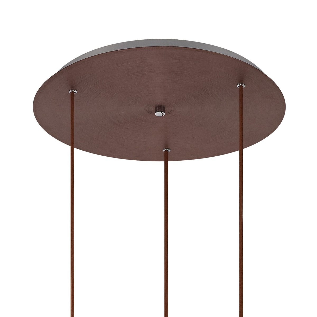 Belstone Triple Round Pendant in Mocha with Amber Fade Glass