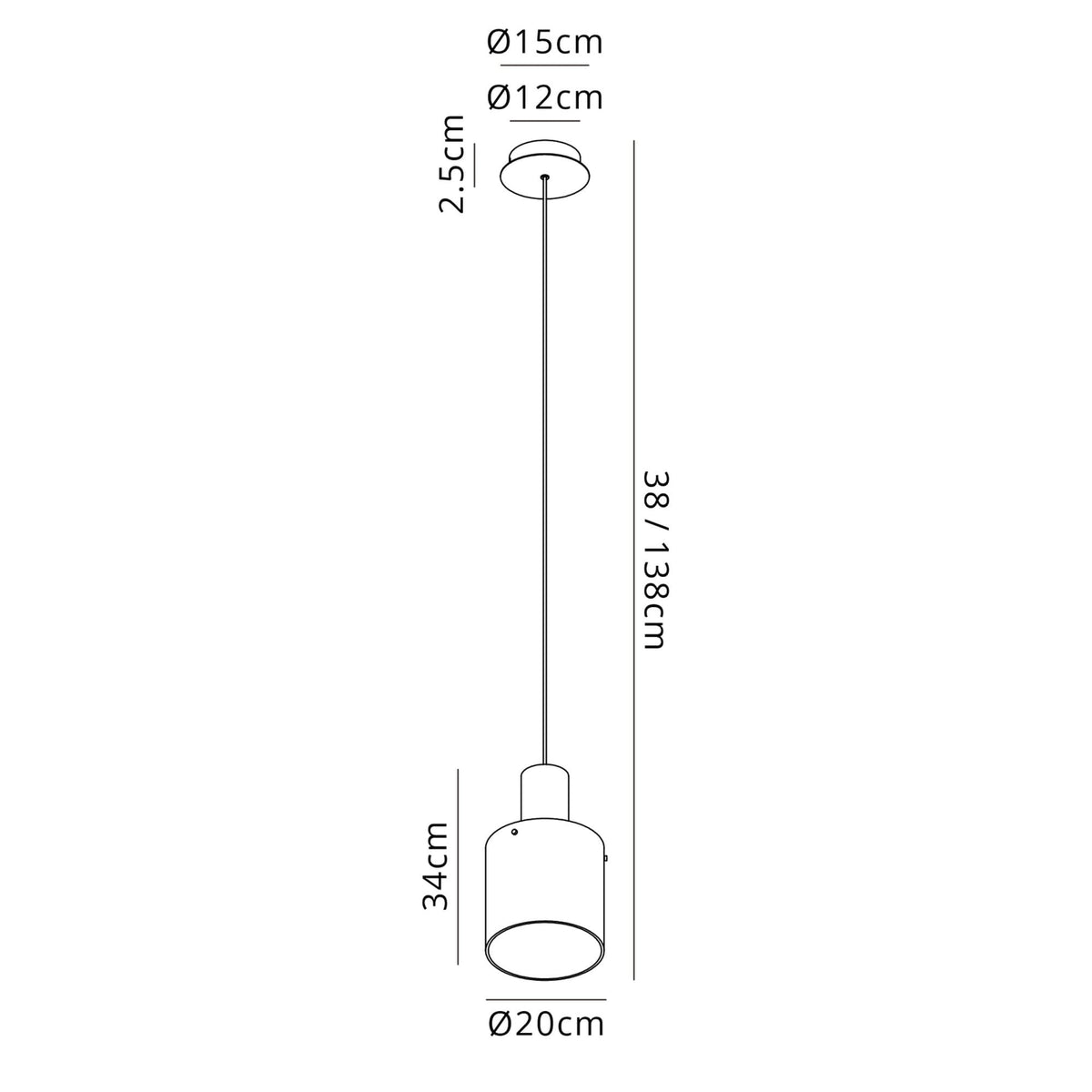 Belstone Single Drop Pendant in Polished Nickel & Black with Smoke Fade Glass