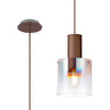 Belstone Single Drop Pendant in Mocha with Iridescent Fade Glass