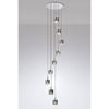 Belstone 9 Drop Round Pendant in Polished Nickel & Black with Smoke Fade Glass
