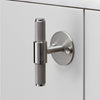 Knurled T-Bar Cabinet Handle With Back Plate In Solid Steel