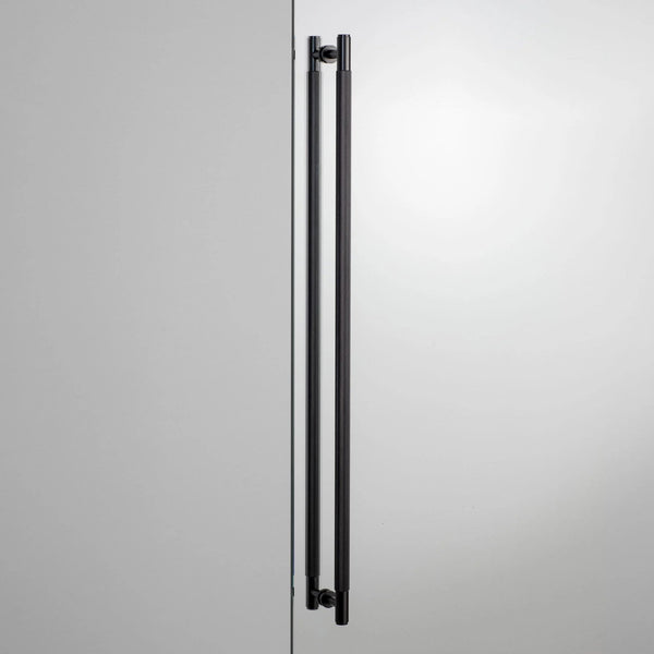 Double Sided Knurled Closet Bar Handle In Black