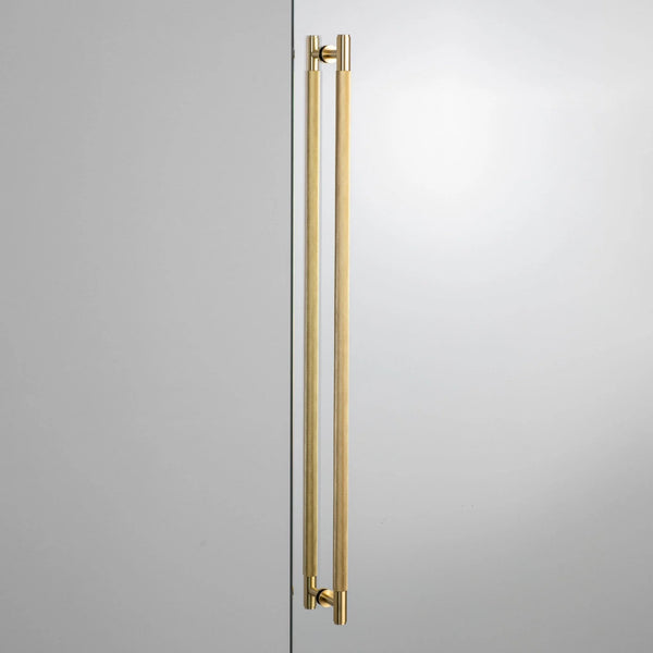 Double Sided Knurled Closet Bar Handle In Solid Brass