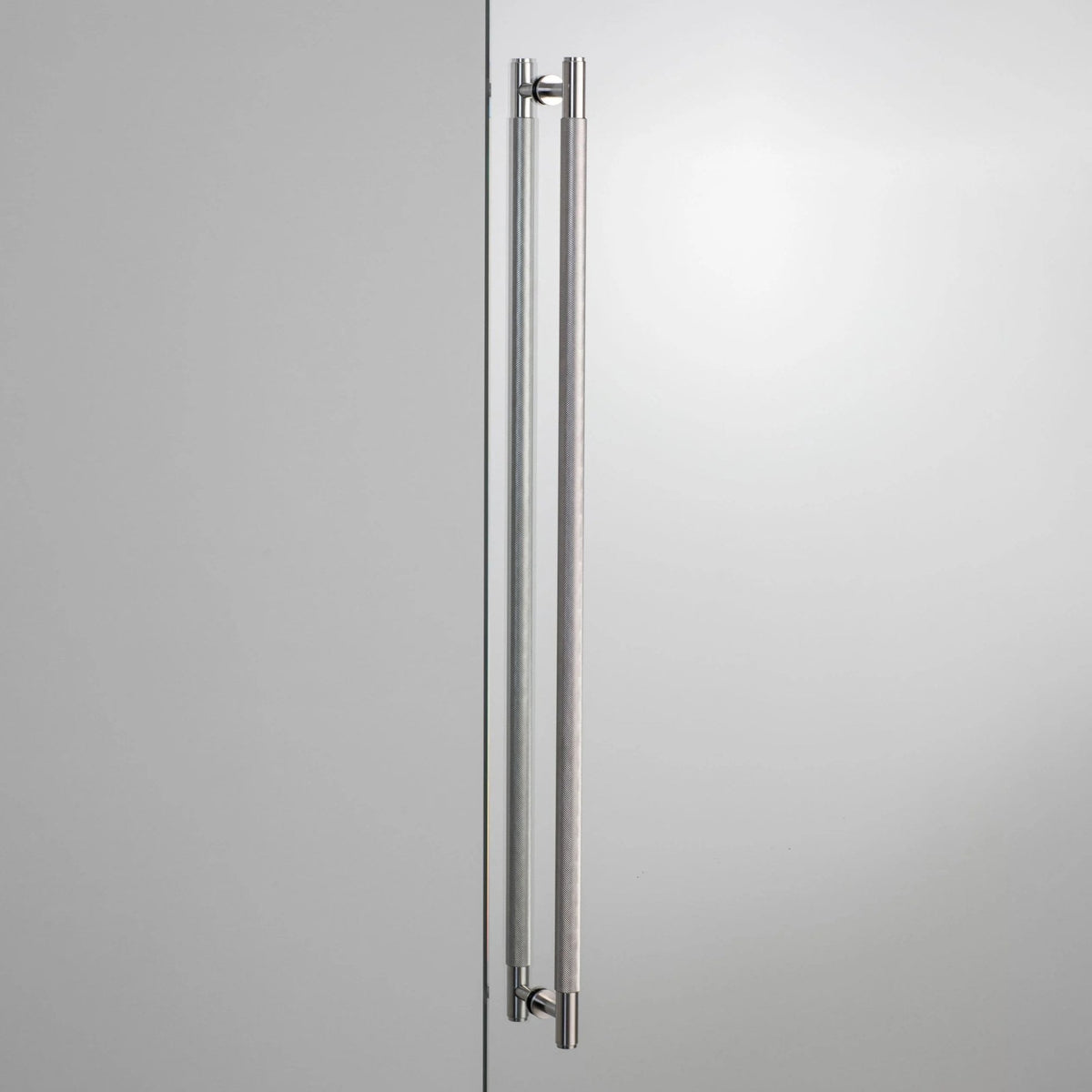 Double Sided Knurled Closet Bar Handle In Solid Steel
