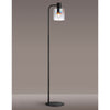Belstone Floor Lamp in Black & Chrome with Iridescent Fade Glass