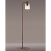 Belstone Floor Lamp in Mocha with Amber Fade Glass