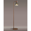 Belstone Floor Lamp in Mocha with Smoke Fade Glass