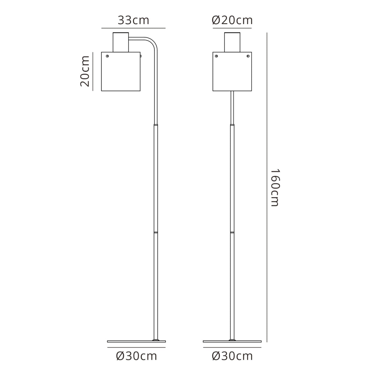 Belstone Large Floor Lamp in Mocha with Smoke Fade Glass