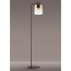 Belstone Large Floor Lamp in Mocha with Amber Fade Glass