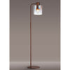 Belstone Large Floor Lamp in Mocha with Iridescent Fade Glass