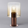 Belstone Table Lamp in Mocha with Amber Fade Glass