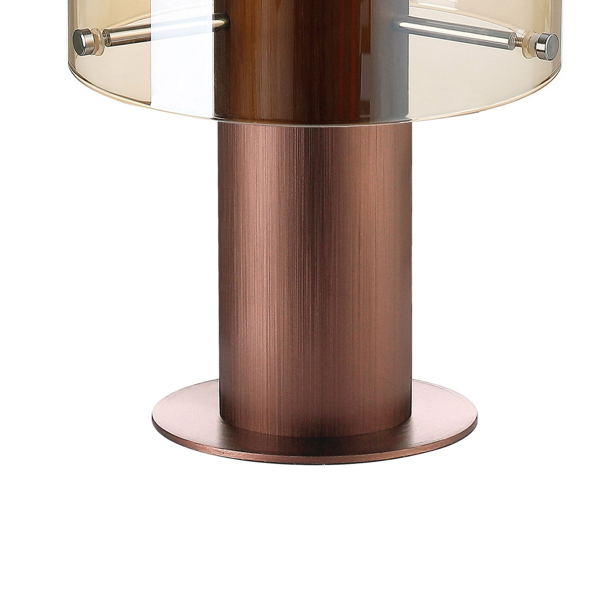 Belstone Table Lamp in Mocha with Amber Fade Glass