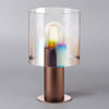 Belstone Table Lamp in Mocha with Iridescent Fade Glass