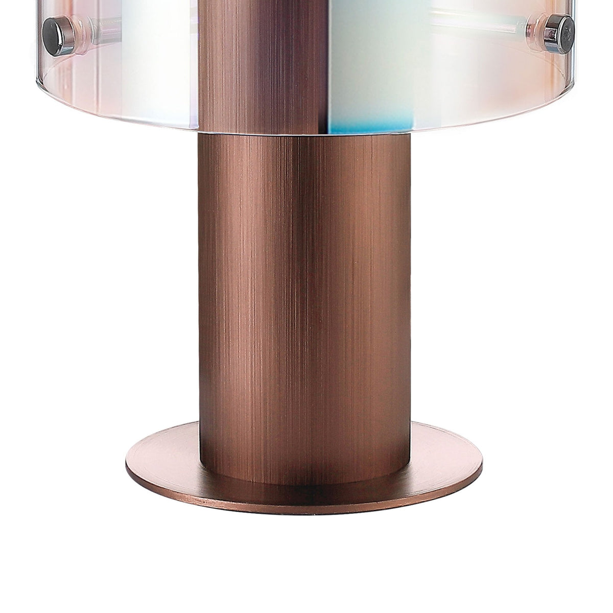 Belstone Table Lamp in Mocha with Iridescent Fade Glass