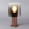 Belstone Table Lamp in Mocha with Smoke Fade Glass