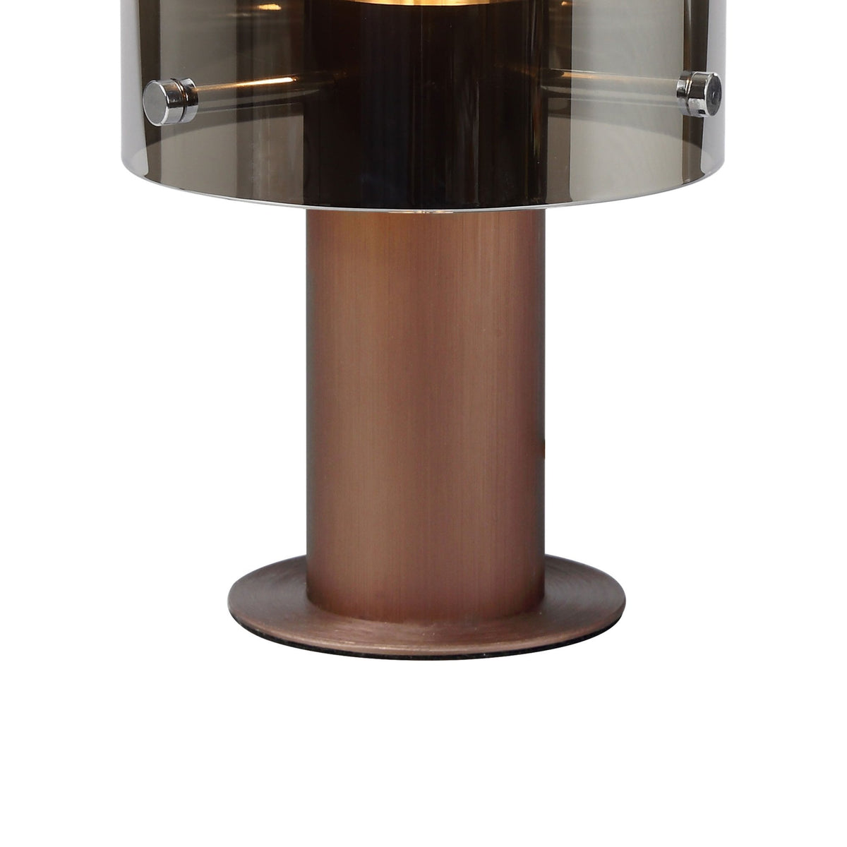 Belstone Table Lamp in Mocha with Smoke Fade Glass