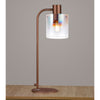 Belstone Large Table Lamp in Mocha with Iridescent Fade Glass